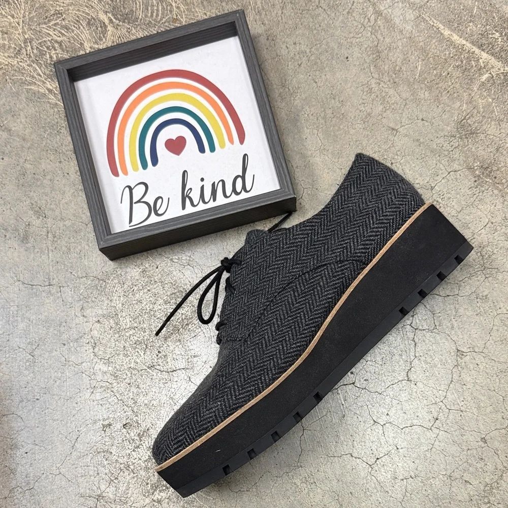 * Eileen Fisher Eddy platform Oxford shoes Herringbone